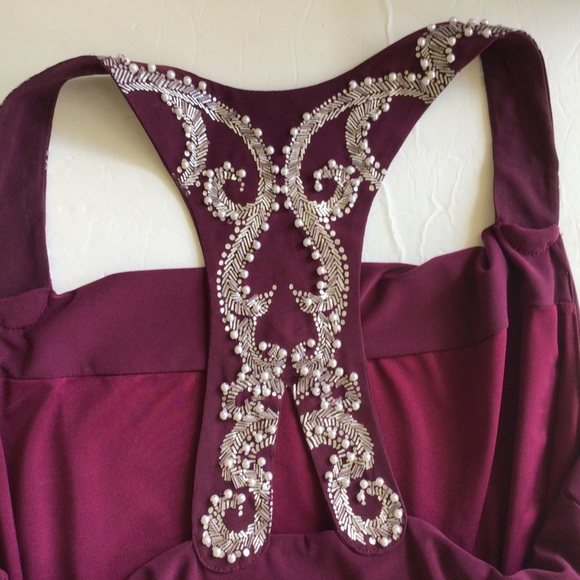 WHBM MAUVE PURPLE EMBELLISHED RACERBACK TANK XS - Picture 12 of 16